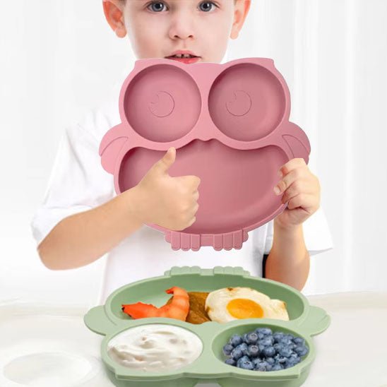 Assiette bebe - ventouse Hibou - Bebe Fripouille