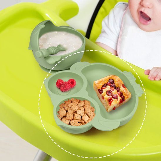 Assiette bebe - ventouse Hibou - Bebe Fripouille