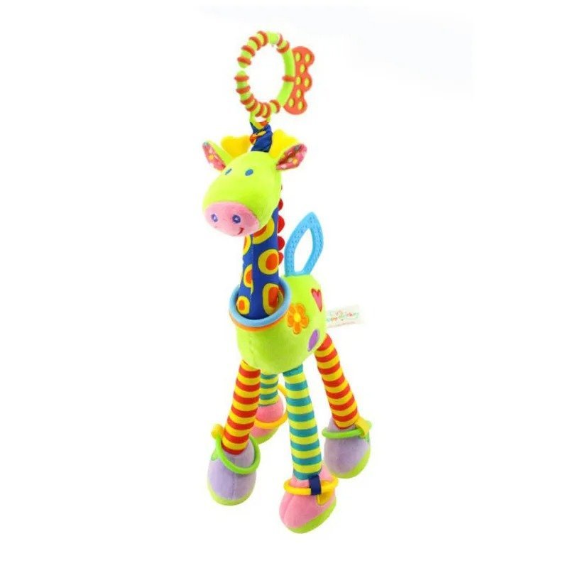 Hochet Bébé - Coloré Girafe Verte 165 - Bebe Fripouille