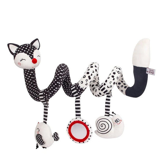 Hochet-Bebe-Spirale-Loutre-Noir