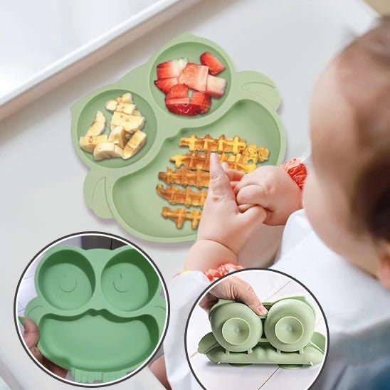 Assiette bebe - ventouse Hibou - Bebe Fripouille