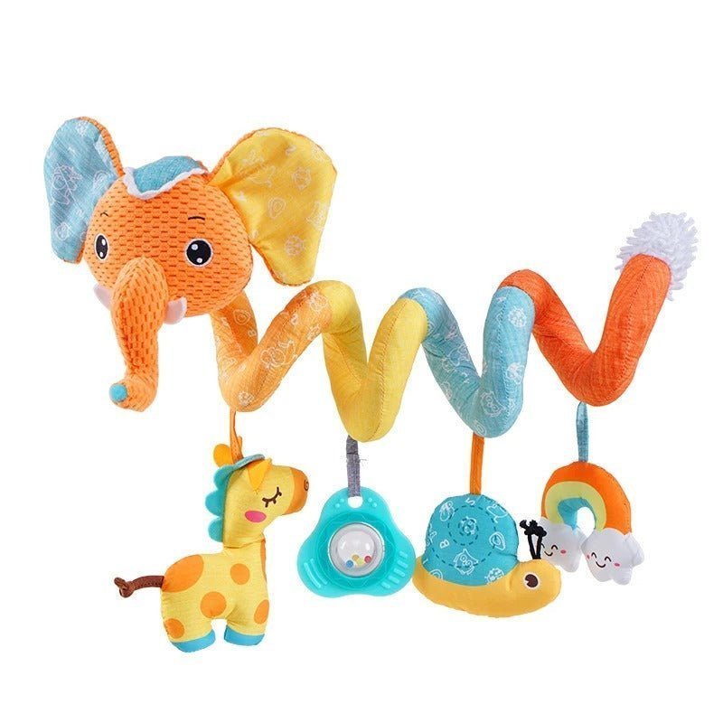 Hochet Bébé - Spirale - Éléphant - Orange - Bebe Fripouille