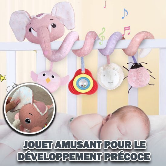 Hochet Bébé - Spirale - Hibou - Bebe Fripouille