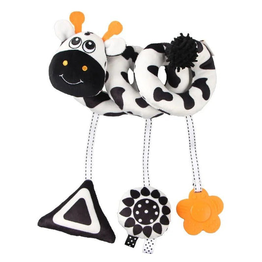 Hochet Bébé - Spirale - Vache Orange - Bebe Fripouille