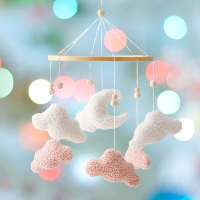 Mobile en Bois Bébé - WoodenCribBell™ - Nuages - Bebe Fripouille