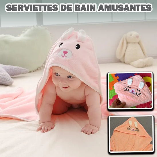 Serviette de bain - bébé - Bebe Fripouille