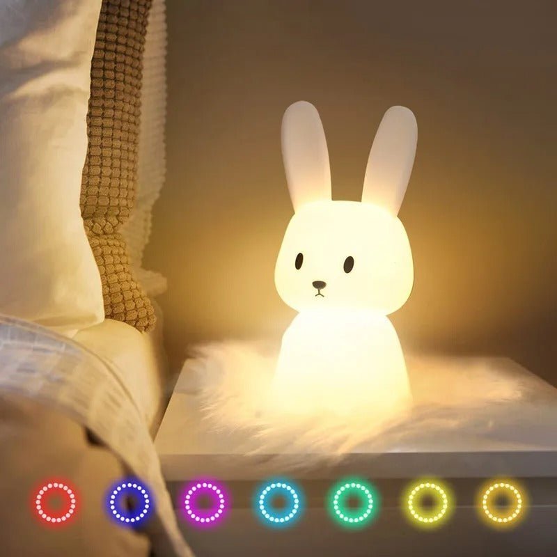Veilleuse Bébé - Lapin - Assis - Bebe Fripouille